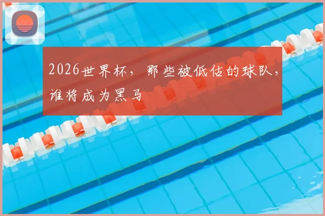 2026世界杯，那些被低估的球队，谁将成为黑马